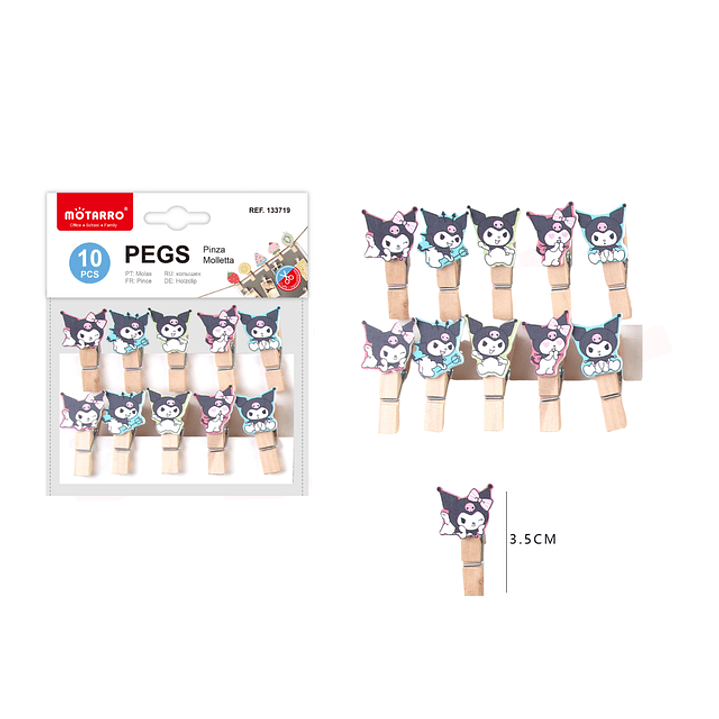 Pinzas Conejta Mala 3.5cm 10pcs 1