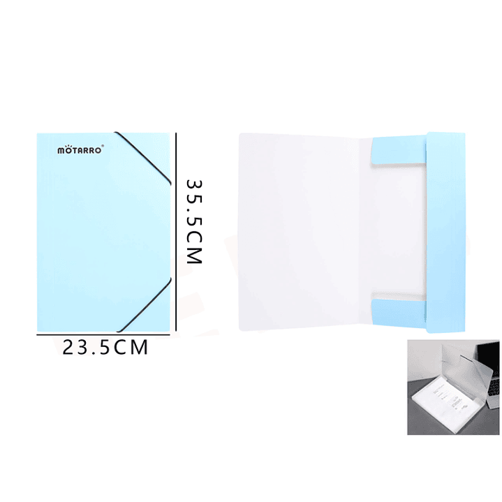 Carpeta con Solapas Celeste 23.5*35.5cm 1