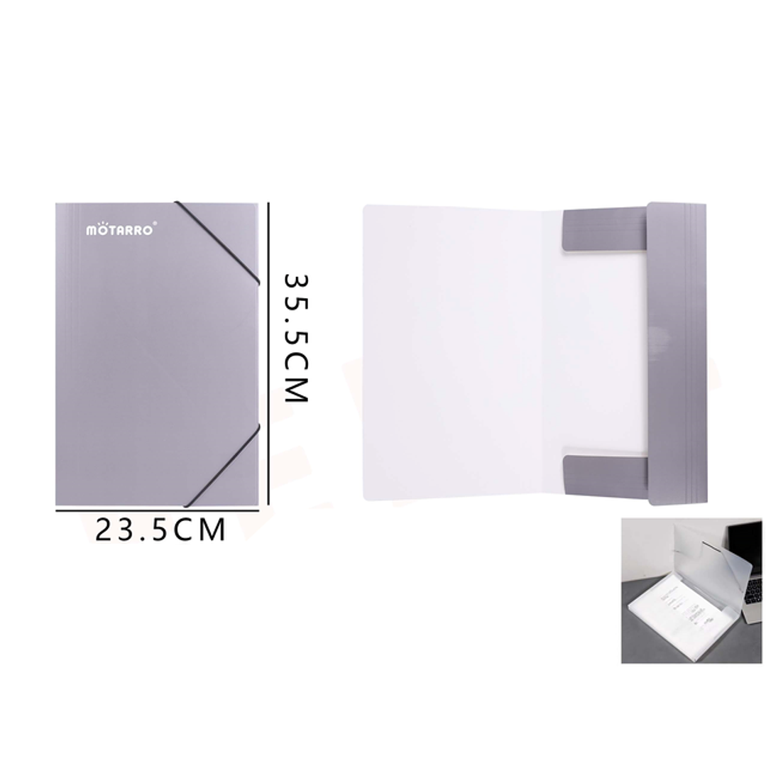 Carpeta con Solapas Gris 23.5*35.5cm 1