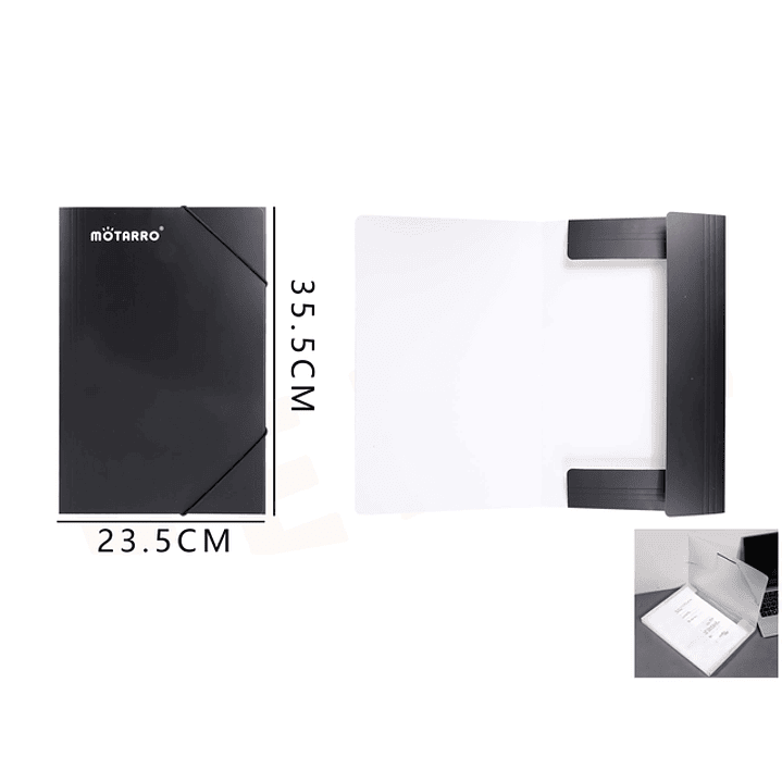 Carpeta Con Solapas Negro 235355Cm 1