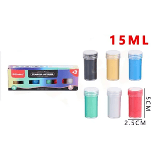 Tempera 6 Colores Metalica