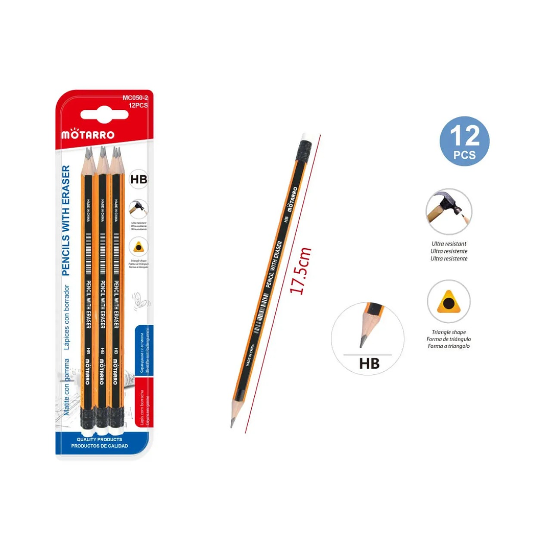 Set Lapices Grafito 12Pcs 1