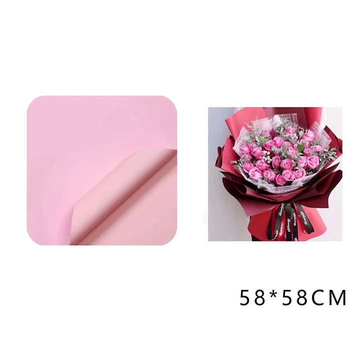 Papel Coreano Rosado 58x58 cm 20 pcs 1
