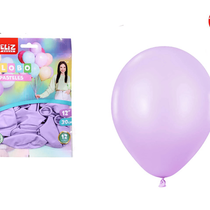 Globos Morado pastel 30cm 12pcs 1