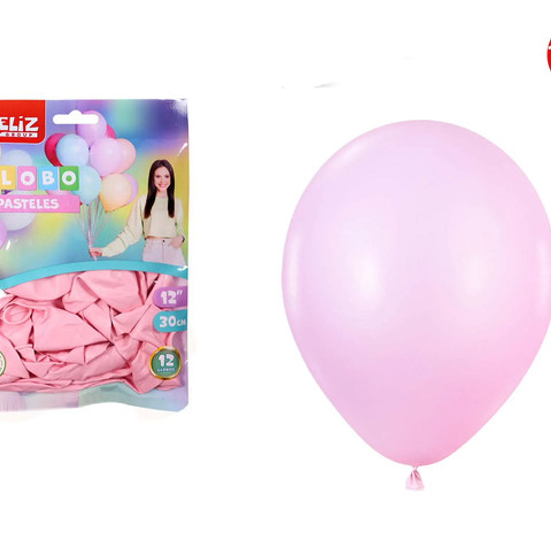 Globos Fucsia pastel 30cm 12pcs 1