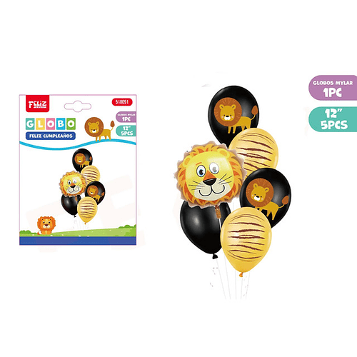 Set De Globo León 6 pcs