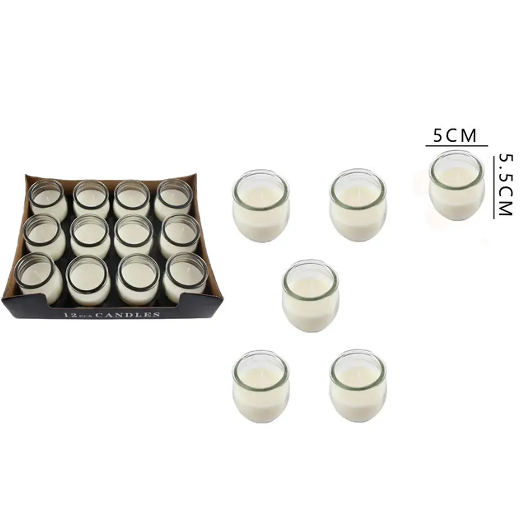 Velas Decorativas Blanca 5x5.5Cm 1