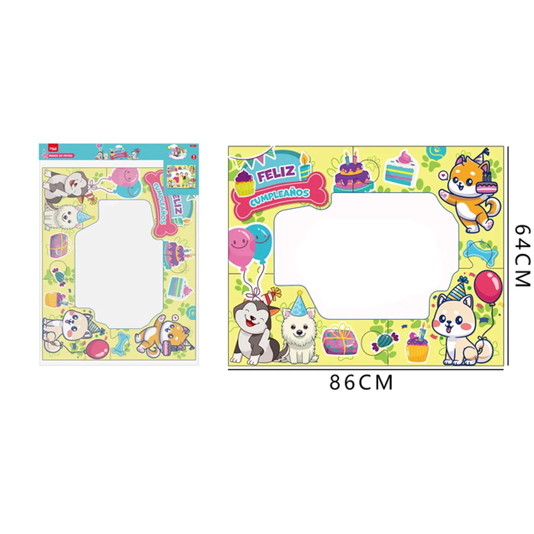 Marco de Fotos 86*64cm Feliz cumpleaños Pets 1