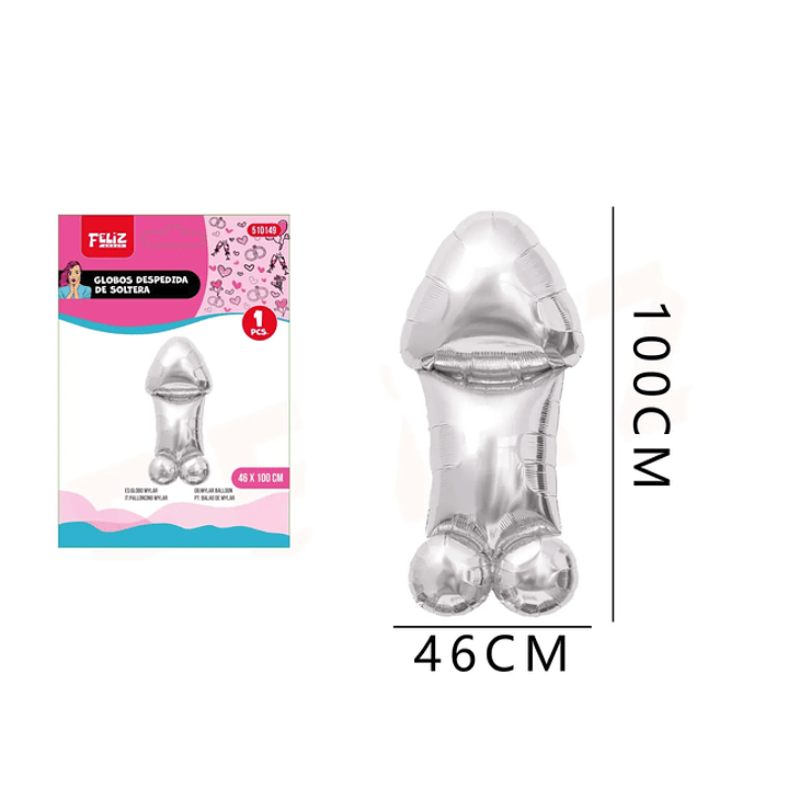 Globos Despedida de Soltera plateado 100cm 100*46cm 1
