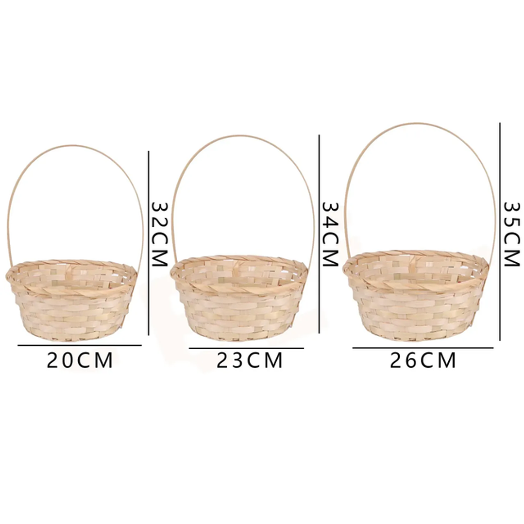 Canasta de mimbre con manilla 3 medidas 1