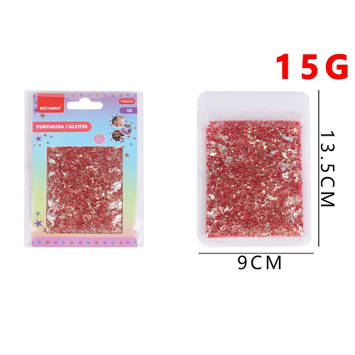 Glitter Rojo 13.5*9cm 15G