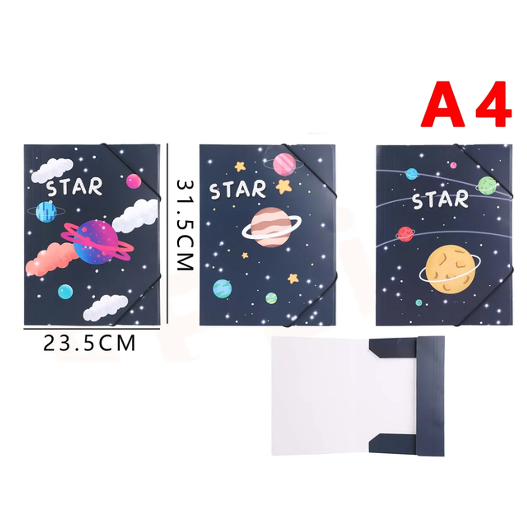 Carpeta star con elástico 31.5*23.5cm A4 1