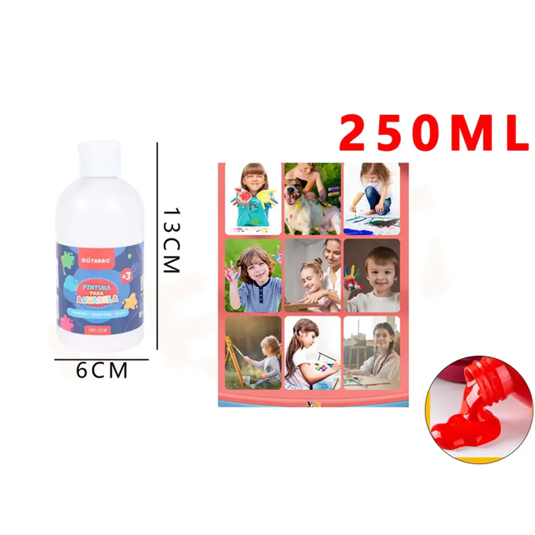 Pintura para Acuarela Blanco 13x6cm 250Ml 1