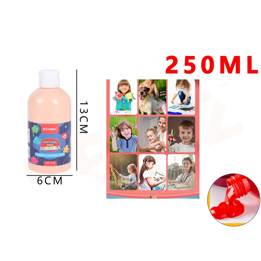 Pintura para Acuarela damasco claro 13x6cm 250Ml 1