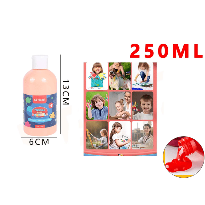 Pintura Para Acuarela Damasco Pastel 136Cm 250Ml 1