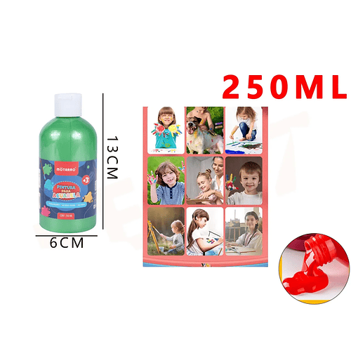 Pintura para Acuarela Verde Metalizado 13*6cm 250Ml