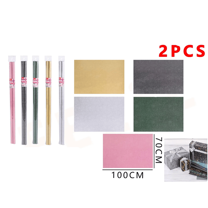 Papel de Regalo unicolor 100*70cm 2pcs 1