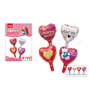 Set globos Día de La Madre con 4 diseños 4pcs