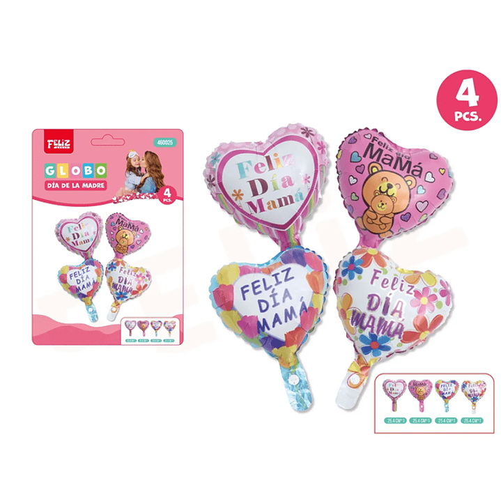 Set globos Día de La Madre detalles 4pcs 1