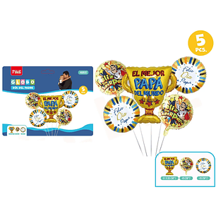 Set globos Día del Padre El mejor 5pcs