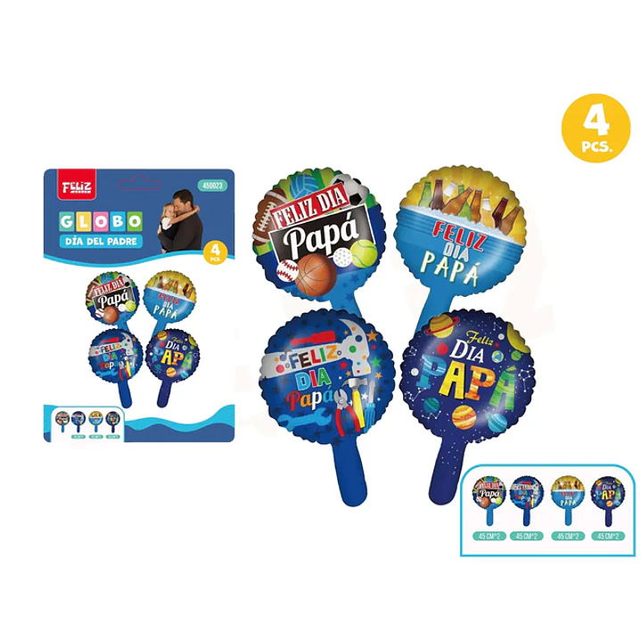Set globos Día del Padre Feliz día 4pcs 1