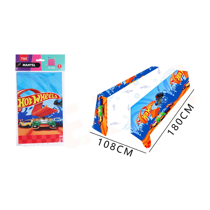 Mantel autos de carrera 108x180cm 1