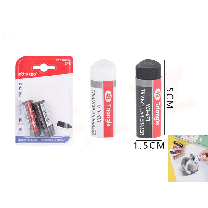 Goma Triangular 5*1.5cm 2pcs 1