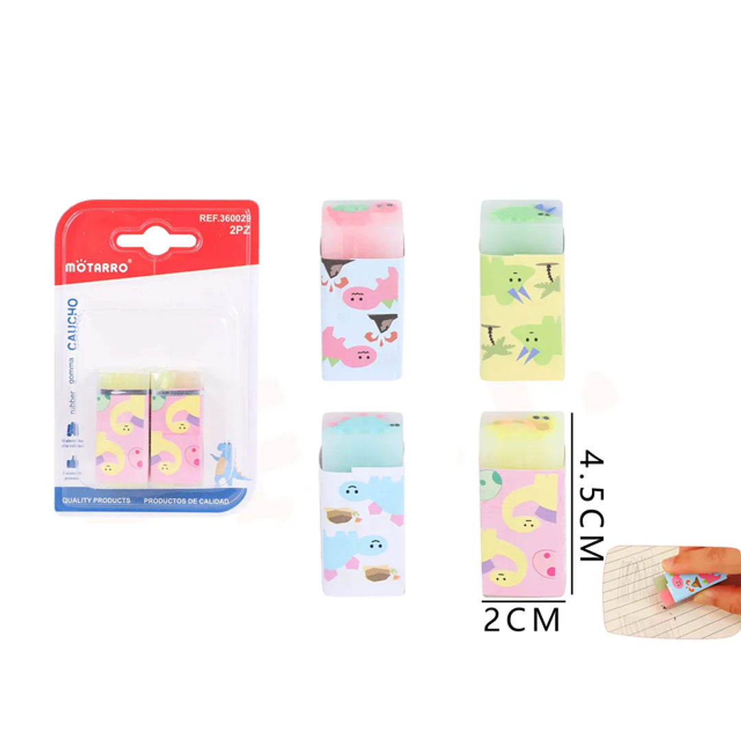 Goma dinosaurios 4.5x2cm 2pcs 1