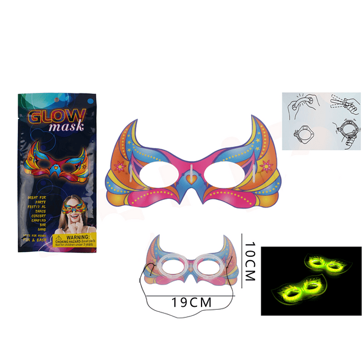 Antifaz Fluorescentes 19x10 cms 1