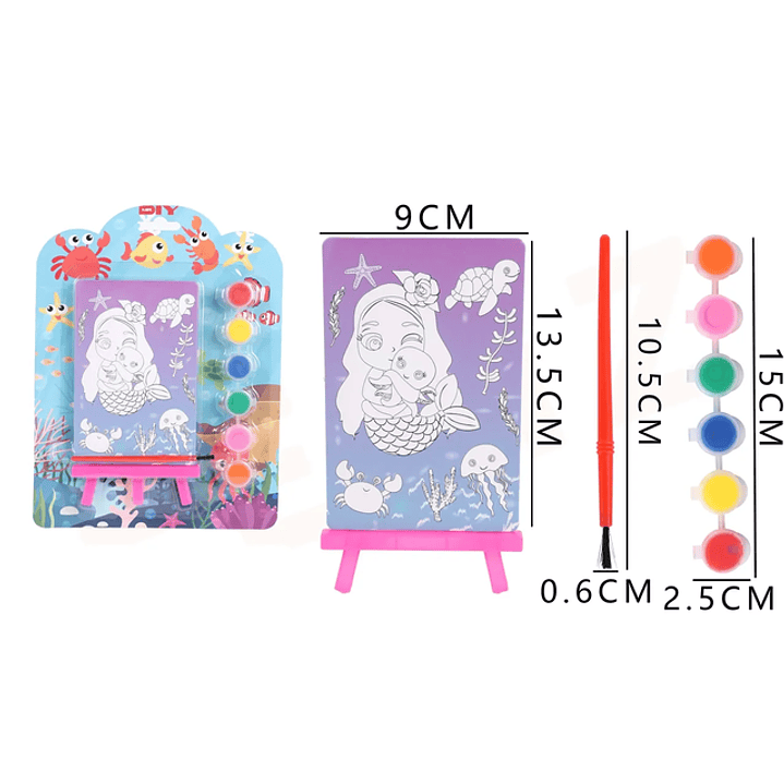 Set De Pintura Sirena 9x13.5 cm  1