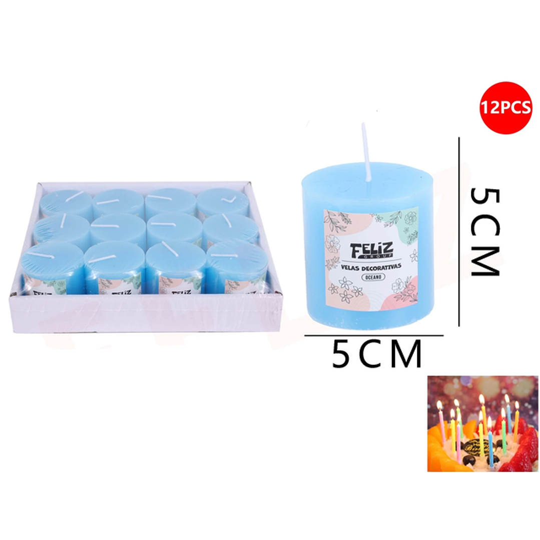 Velas Decorativa Oceano Azul 5*5cm 1