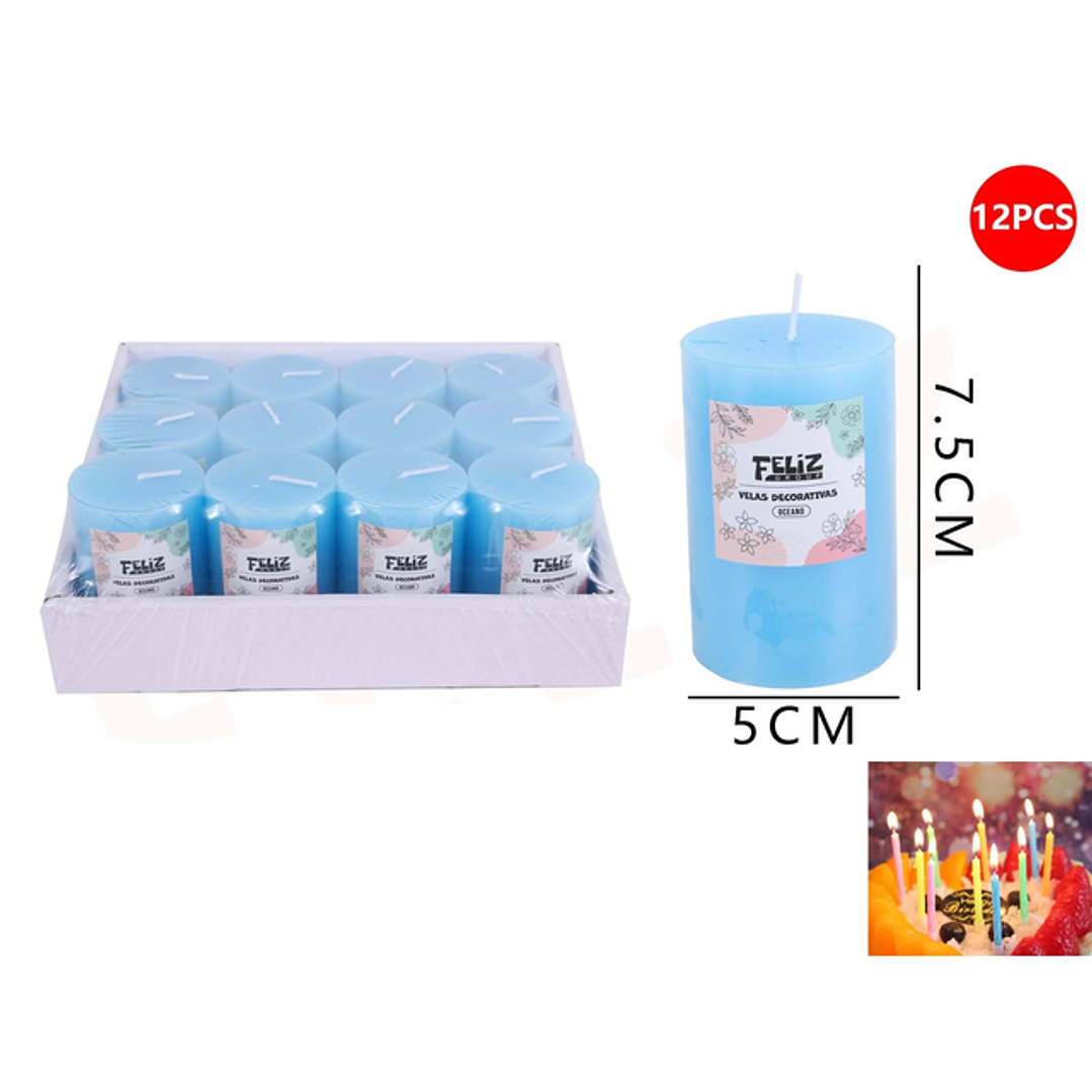 Velas Decorativas Oceano Azul 5*7.5cm 1