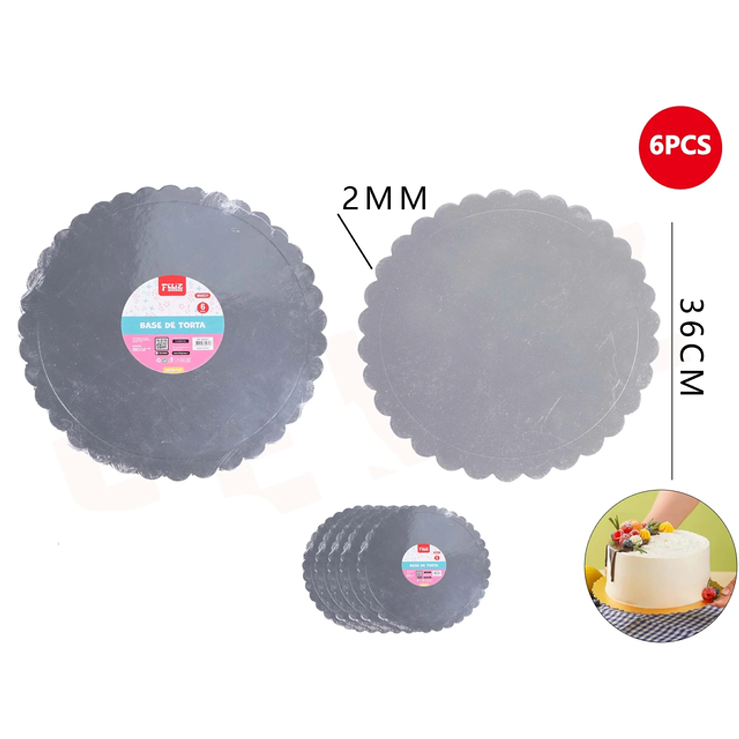 Base De Torta Plata 36cm Espesor 2mm 1