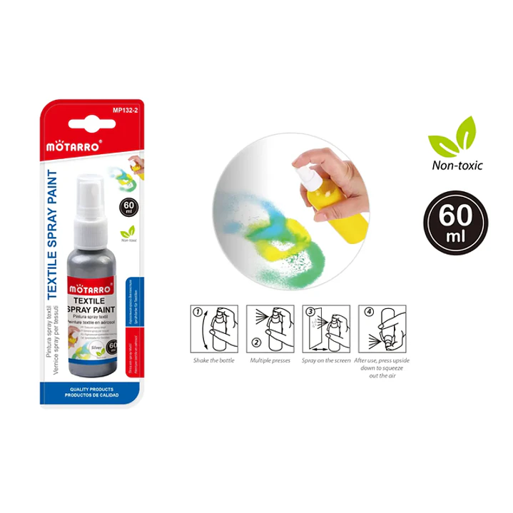 Pintura Textil en Spray Color Gris 60 ML 1