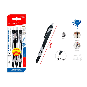 Set Boligrafos Negro Smooth 07Mm