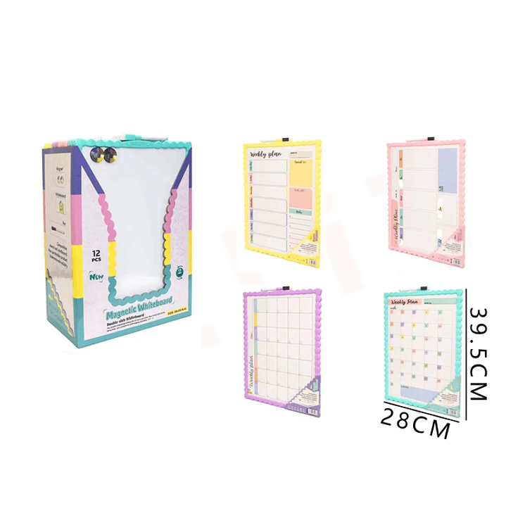 Pizarra magnetica colores pasteles 28x39.5 cm 1