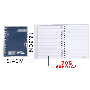 Libreta de Notas – 12.3×9.4 cm, 60 Hojas