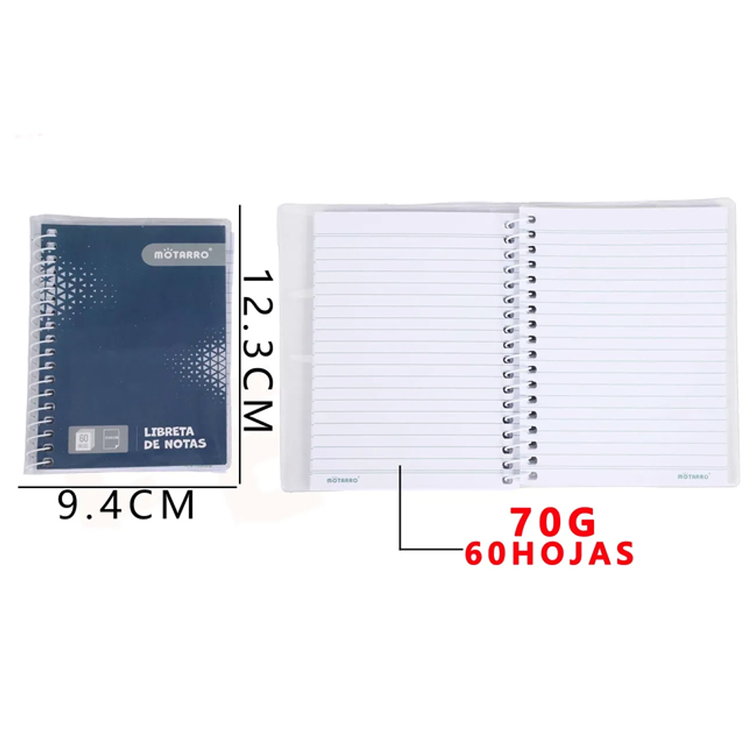 Libreta de Notas – 12.3×9.4 cm, 60 Hojas 1