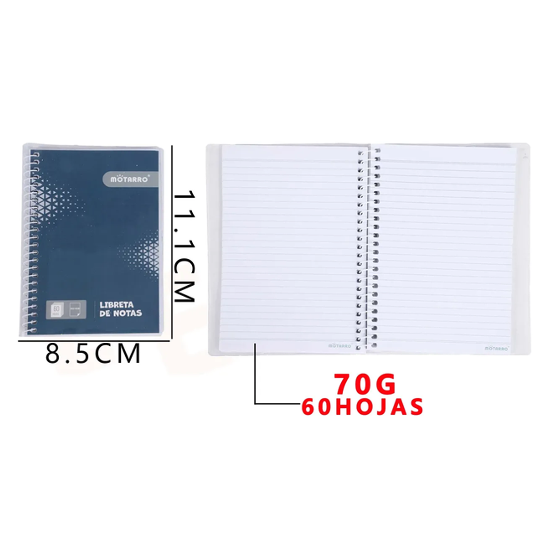 Libreta de Notas – 11.1×8.5 cm, 60 Hojas 1