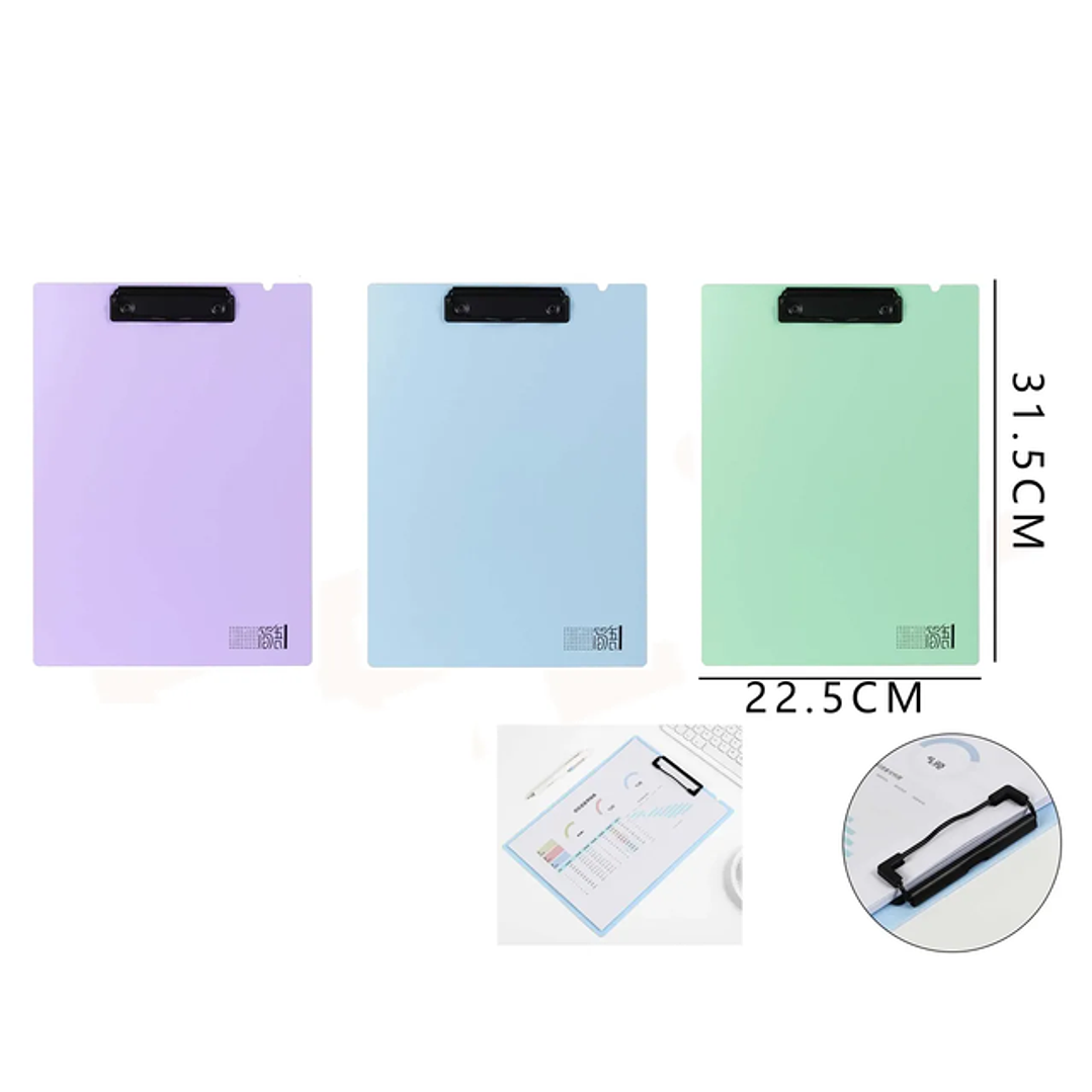 Carpeta Tablero Con Clip 22.5x31.5Cm A4 1