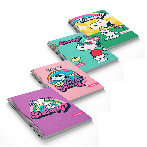 Cuaderno de Matemática Snoopy Arcoíris 100Hojas