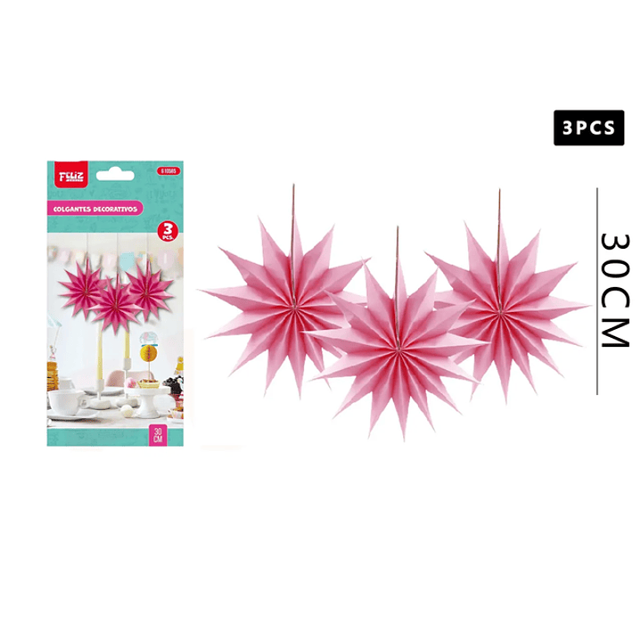 Guirnalda decorativa Rosada 30cm 1