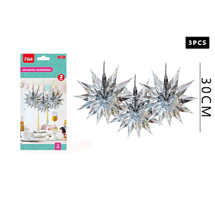 Guirnalda decorativa plateado 30cm