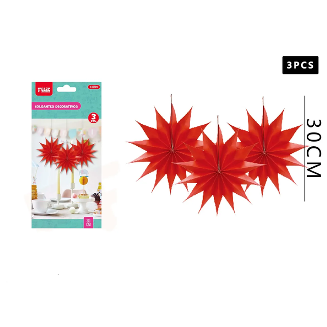 Guirnalda decorativa Rojo 30cm 1