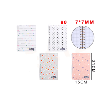 Libreta Best diseños A5 7x7mm 80Hojas