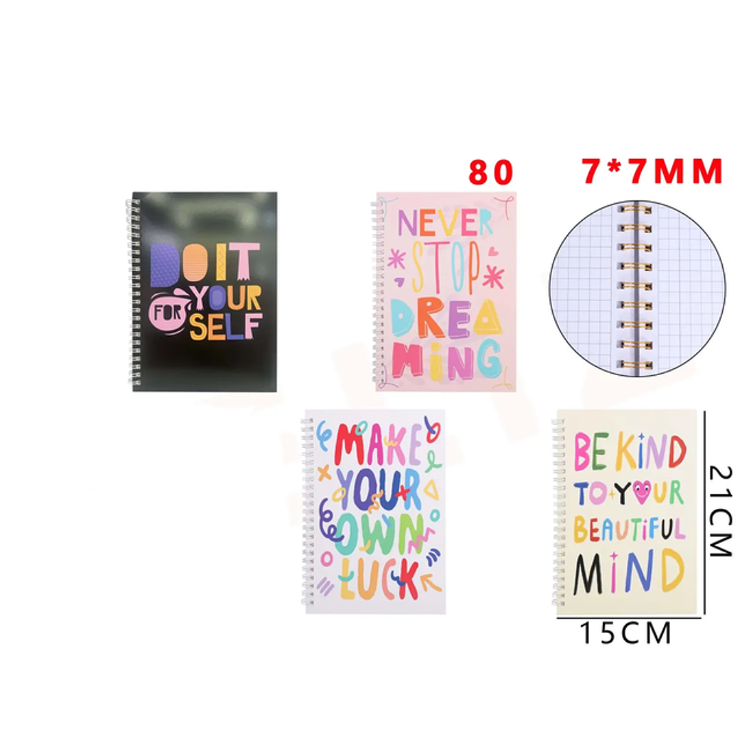 Libreta Frases A5 7x7mm 80Hojas 1