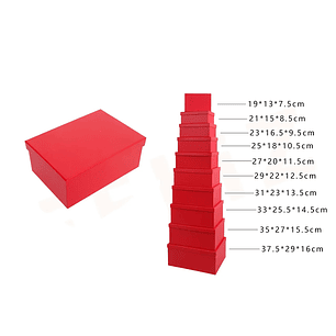 Pack De Cajas Rojo Multitamano 10Pcs