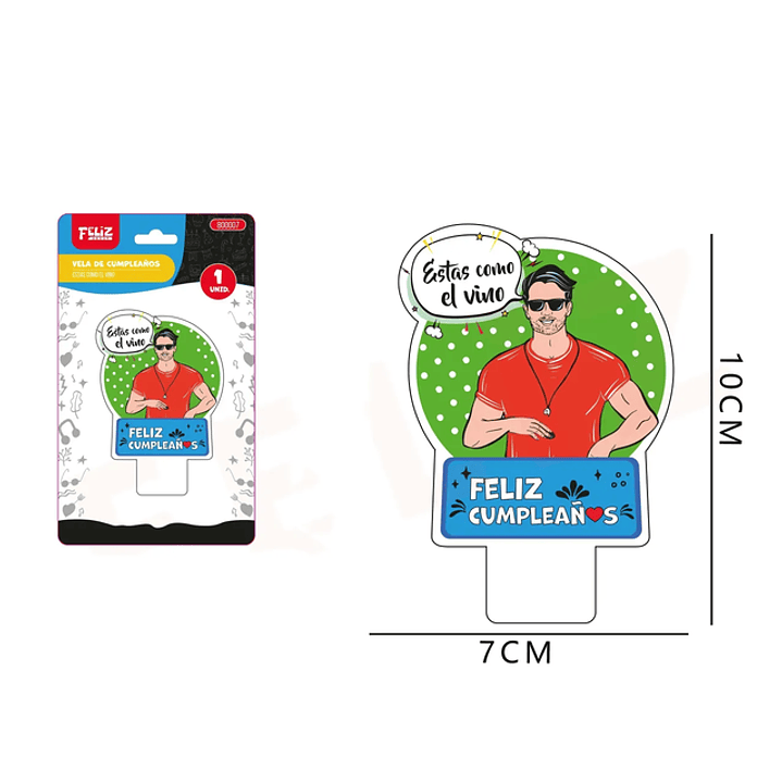 Vela de Cumpleaños como el Vino 1