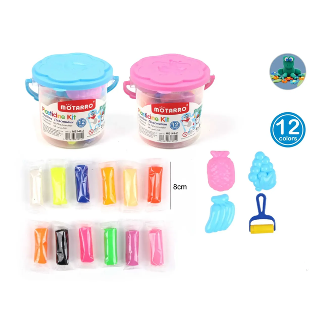 Plasticinas kit 8Cm 12Colores 1