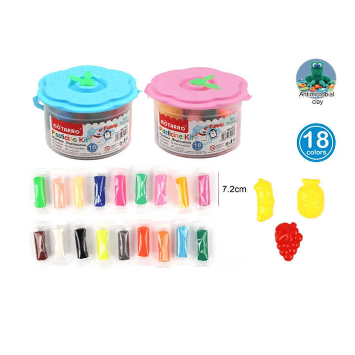 Plasticina Kit 7.2Cm 18Colores 1